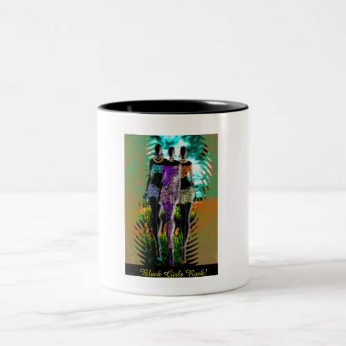 Black Girls Rock African Style Two_Tone Coffee Mug