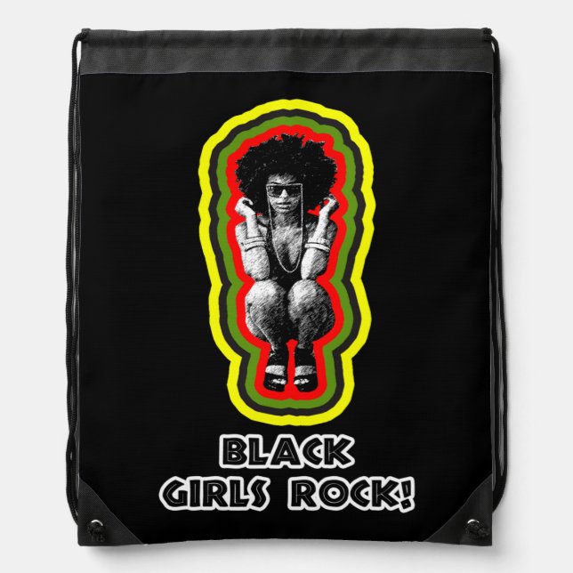 Black Girls Rock! Drawstring Bag (Front)