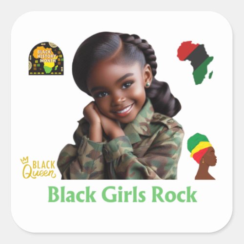 Black Girls Rock Square Sticker