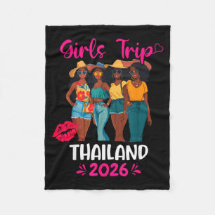 Black Girls Trip Thailand 2026 Vacation Matching Fleece Blanket
