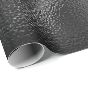Black Glam Glass Metallic Corporate Industrial VIP Wrapping Paper