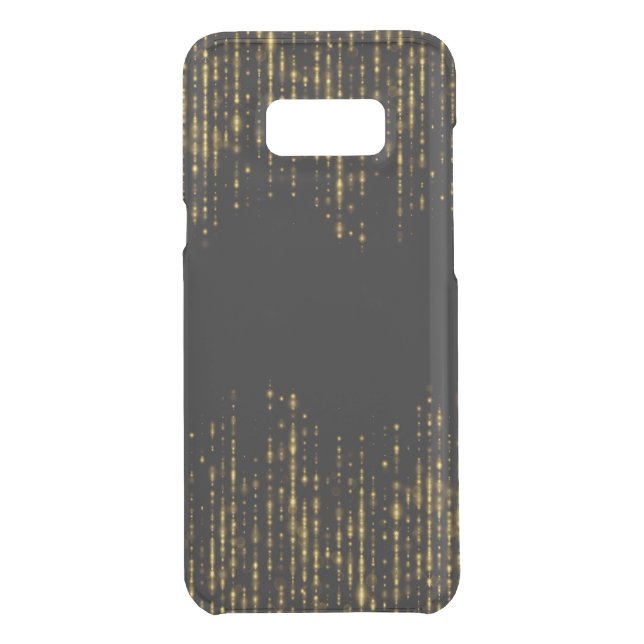 Black & Glam Gold Glitter Beads Uncommon Samsung Galaxy Case (Back)