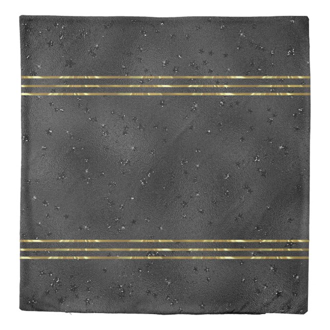 Black glam monochromatic luxury background duvet cover (Back)