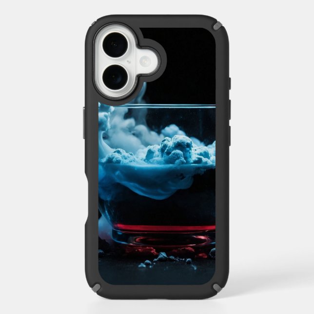 Black & Glass Tha Smoke Abstract Modern Speck iPhone Case (Front)