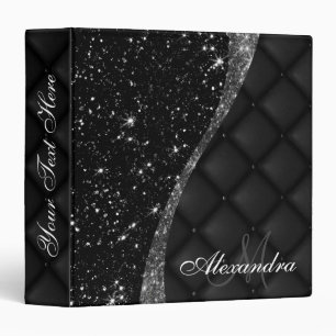 Black Glitter anf Glitter 3 Ring Binder