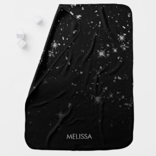 Black Glitter Baby Blanket