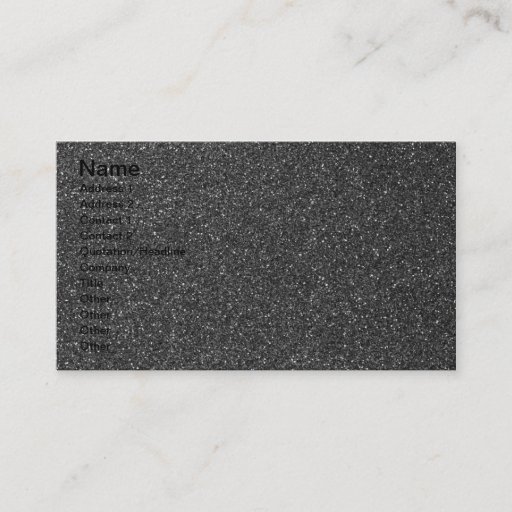 Customizable Black Glitter Business Card Templates