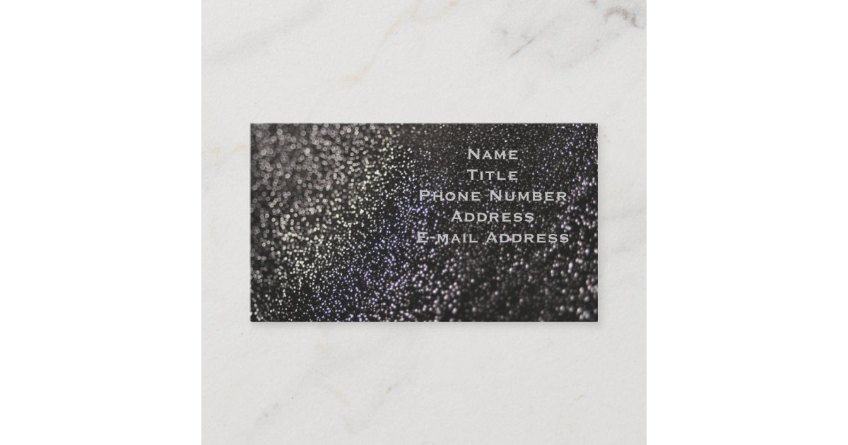 Black Glitter Business Cards Zazzle