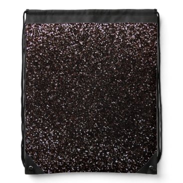 Black glitter drawstring bag