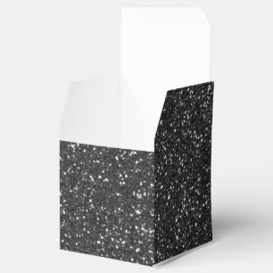 Black Glitter Favor Boxes