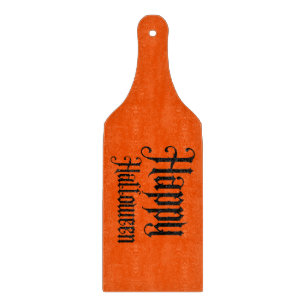 Black Glitter Happy Halloween Cutting Board