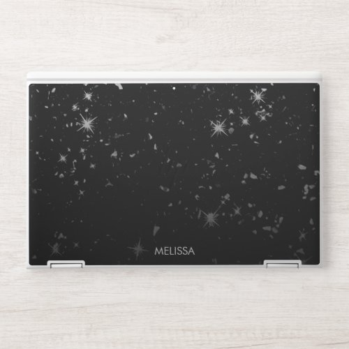 Black Glitter HP Laptop Skin