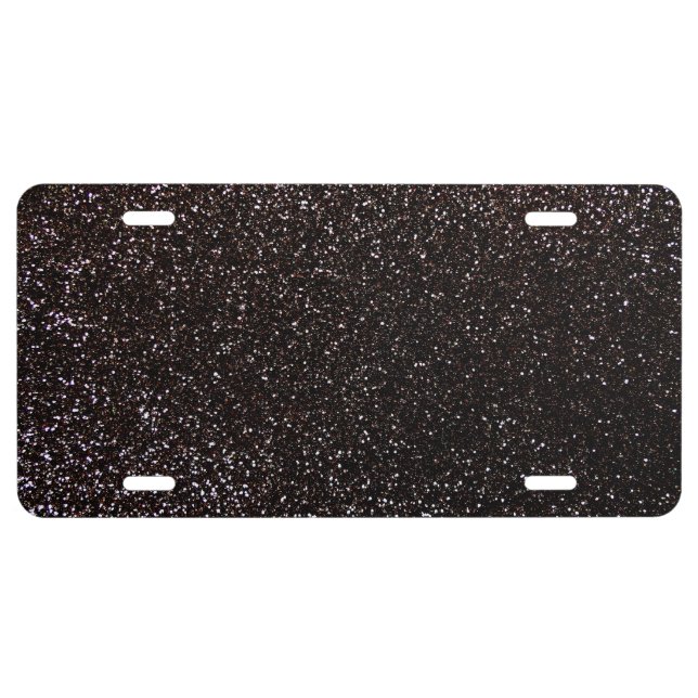 Black glitter license plate (Front)