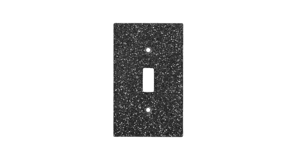 Black Glitter Light Switch Cover Zazzle