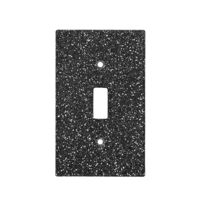 Black Glitter Light Switch Cover (Front)