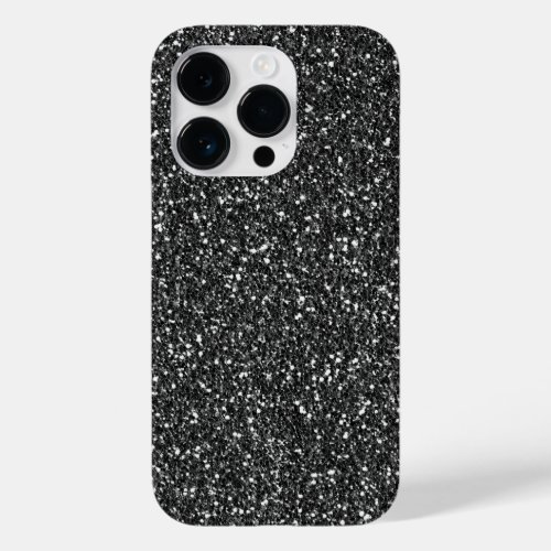 Black Glitter look Case_Mate iPhone 14 Pro Case