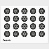 Black, Glitter LOOK Snowflake Wedding Sticker (Sheet)