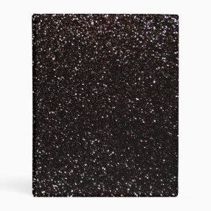Black glitter mini binder