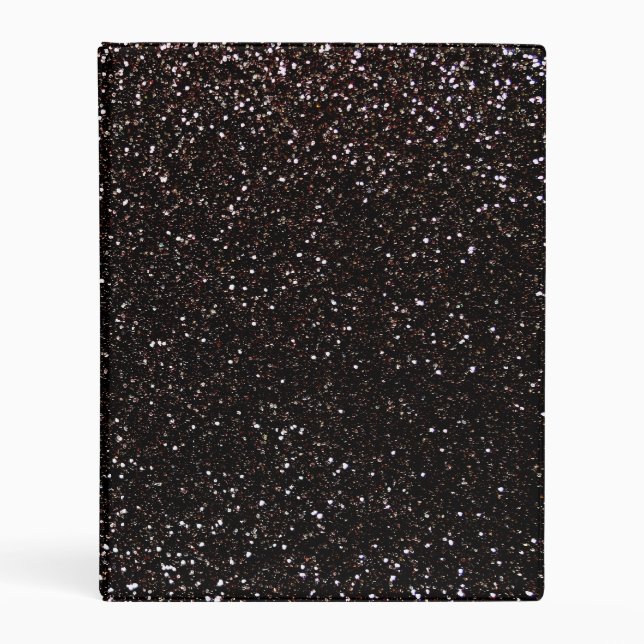 Black glitter mini binder (Front)