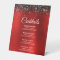 Black Glitter Red Foil Cocktails Bar Menu