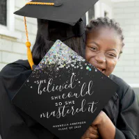 Black Graduation Cap Topper