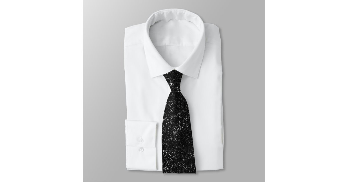 Black Glitter Sparkly Neck Tie | Zazzle.com