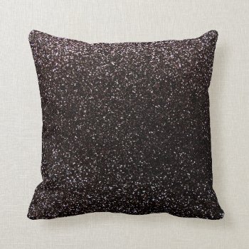 Black Glitter Throw Pillow by Brothergravydesigns at Zazzle