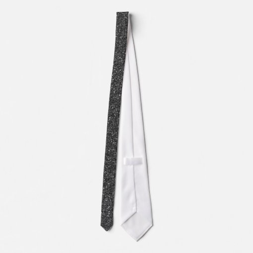 Black Glitter Tie Zazzle