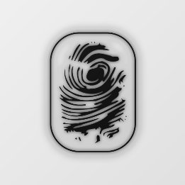Black Glowing Fingerprint Window Cling
