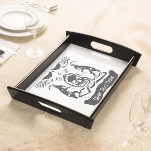 Black Goat Corrupt Trinity Crest Serving Tray