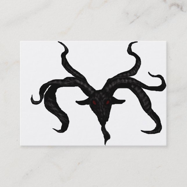 Black Goat Demon Business Card (Front)