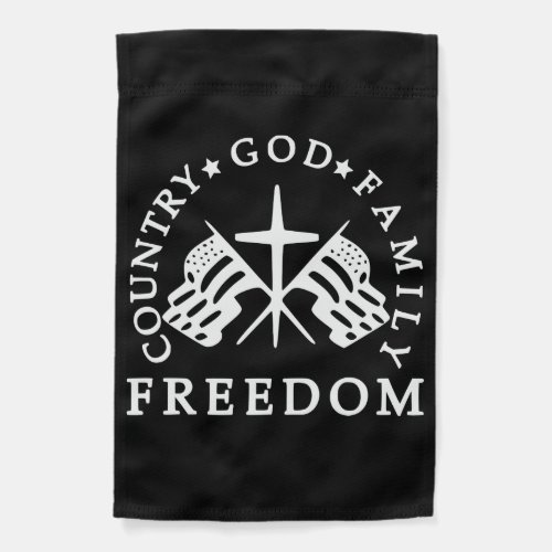 black God Family Country Freedom The Cross USA Garden Flag