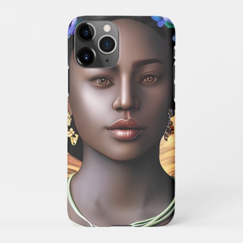 Black Goddess  African_American Woman AI Art iPhone 11Pro Case