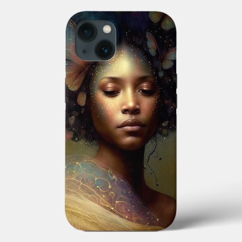 Black Goddess Fantasy Art iPhone 13 Case