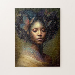 Black Goddess Fantasy Art Jigsaw Puzzle