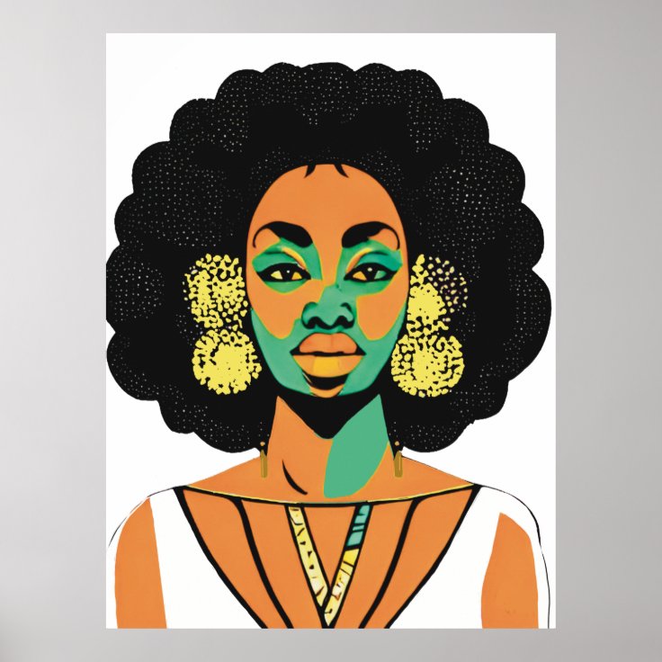 Black Goddess In White Poster Zazzle