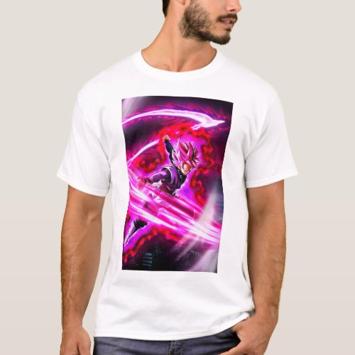 Black Goku  Zamasu  Super Saiyan Rose SSJR DBS  T_Shirt