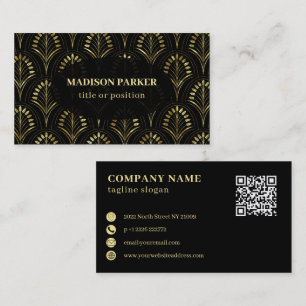 Black & Gol Art Deco Business Card