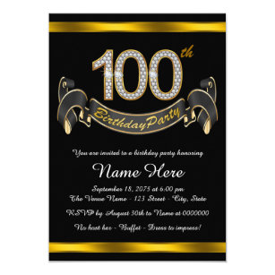 100th birthday invitations zazzle