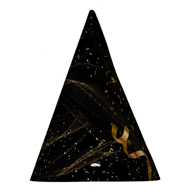 Black Gold (12) Party Hat (Right)