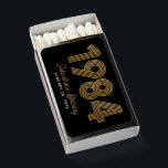 Black Gold 1984 40th Birthday Matchboxes<br><div class="desc">Celebrate with these 1984 inspired 40th birthday customizable matchboxes.</div>