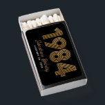 Black Gold 1984 40th Birthday Matchboxes<br><div class="desc">Celebrate with these 1984 inspired 40th birthday customizable matchboxes.</div>
