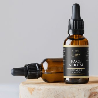 Black & Gold 1 OZ 30ml Cosmetic Bottle Waterproof Labels | Zazzle