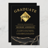 Black Gold 2024 Graduation Announcement (Front/Back)