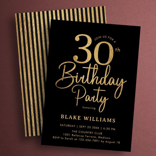 Black Gold 30th Birthday