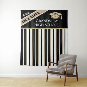 Black & Gold 50TH Class Reunion Photo Backdrop