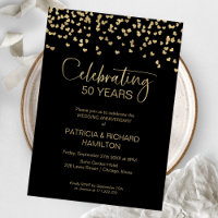 Black Gold 50th Wedding Anniversary