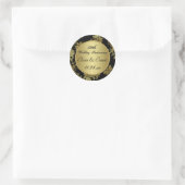 Black, Gold 50th Wedding Anniversary Sticker (Bag)