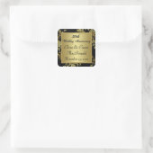 Black, Gold 50th Wedding Anniversary Sticker 2 (Bag)