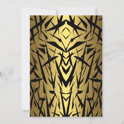 Black &amp; Gold Abstract Invite Birthday Party